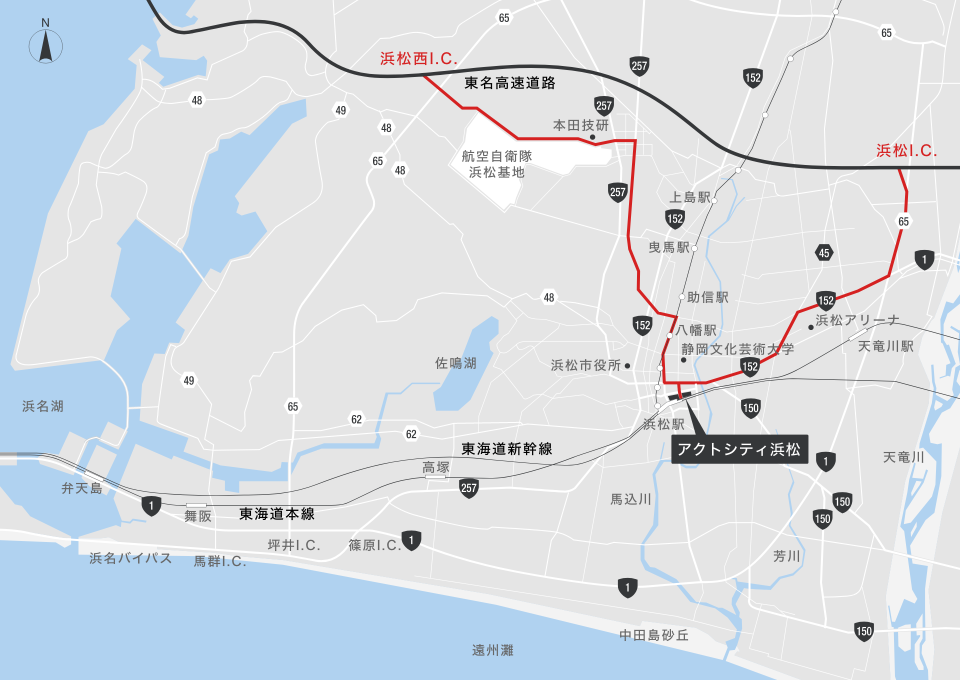 高速道路からのアクセス図